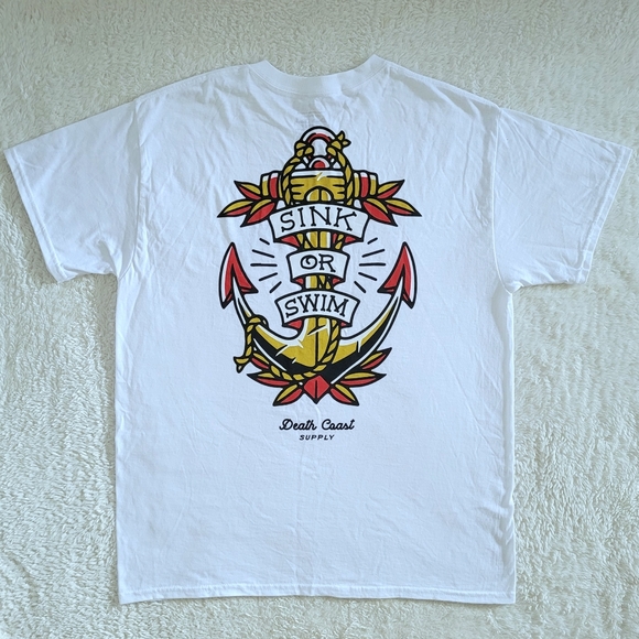 Death☠️ Coast Supply "Sink or Swim" Graphic Tee👕 - NWOT - Picture 11 of 13